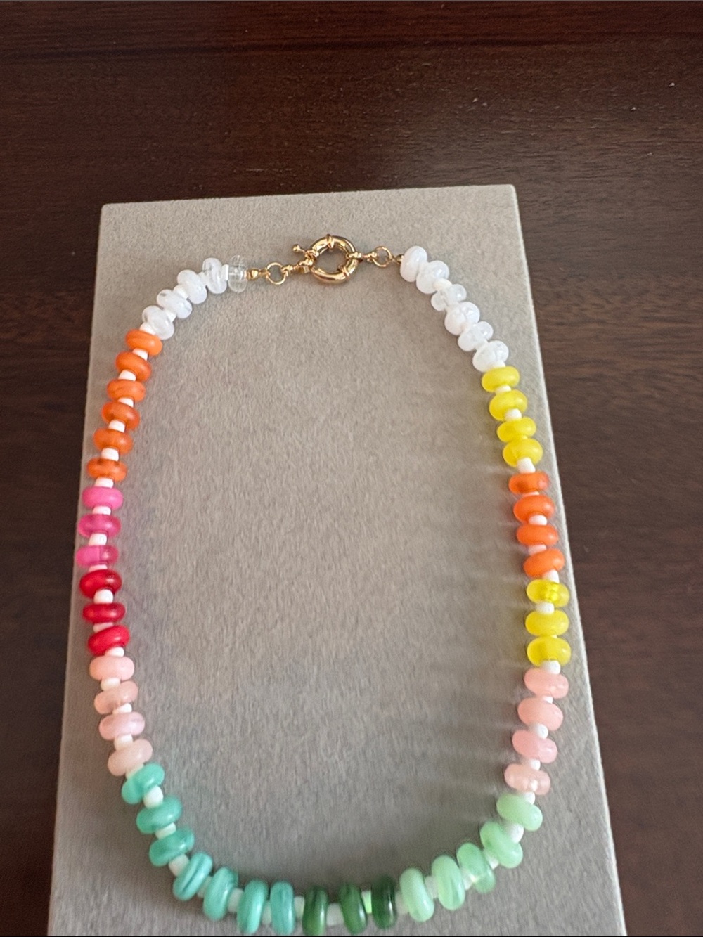 Colorful Multicolor Beaded Necklace - Women Jewelry - Picture 9 of 16